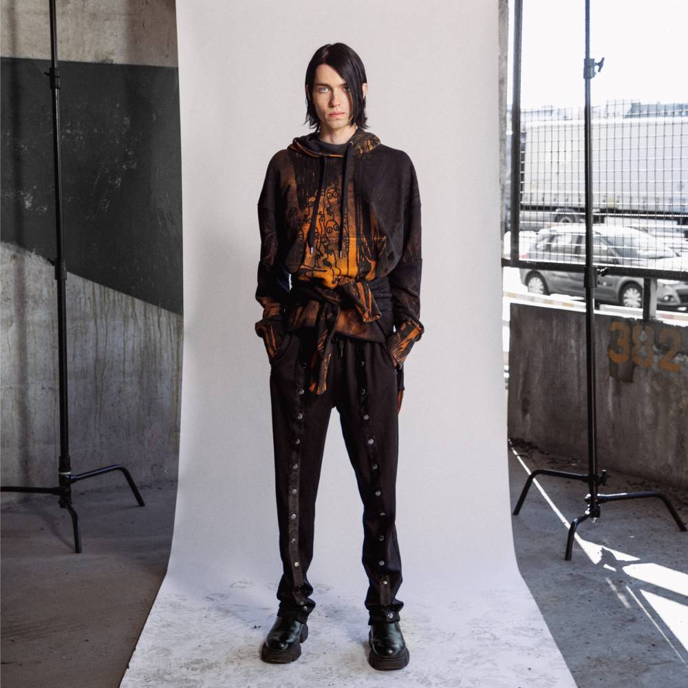 Moomin x Mert Otsamo Meteorite Ribbon Pants Black - The Official Moomin Shop