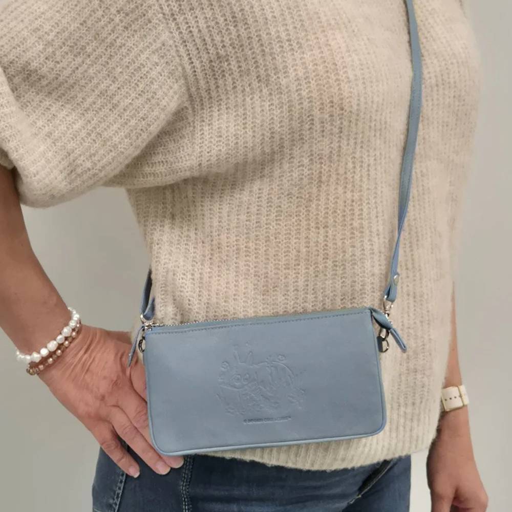 Moomintroll Leather Purse Blue - The Official Moomin Shop