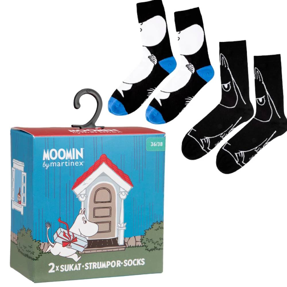 Moomintroll Socks Gift Set Black 2-pack