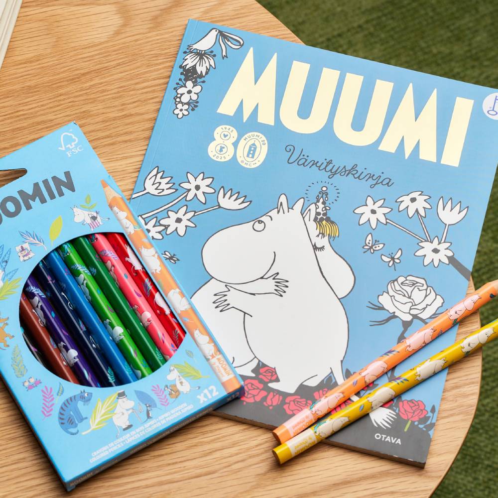 Moomintroll Colouring Pencils Jumbo 12-set - The Official Moomin Shop