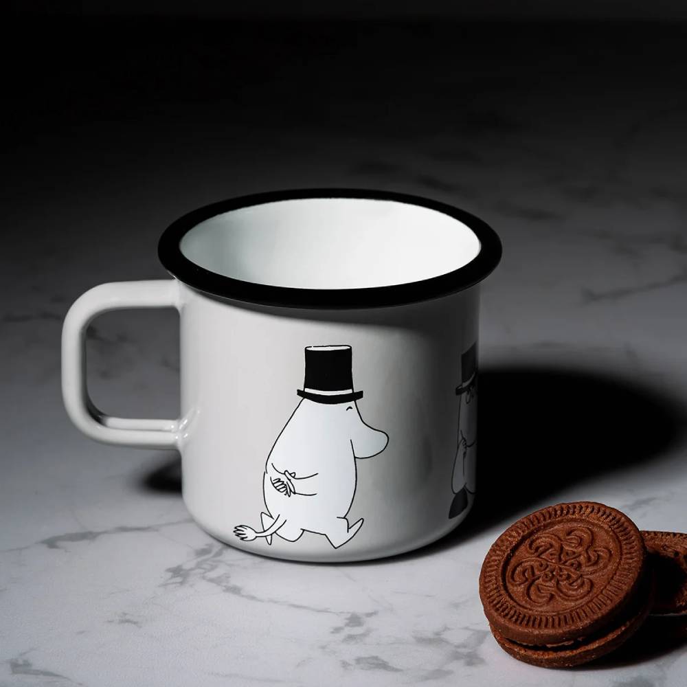 Moominpappa Retro Mug 3,7dl Gray - The Official Moomin Shop