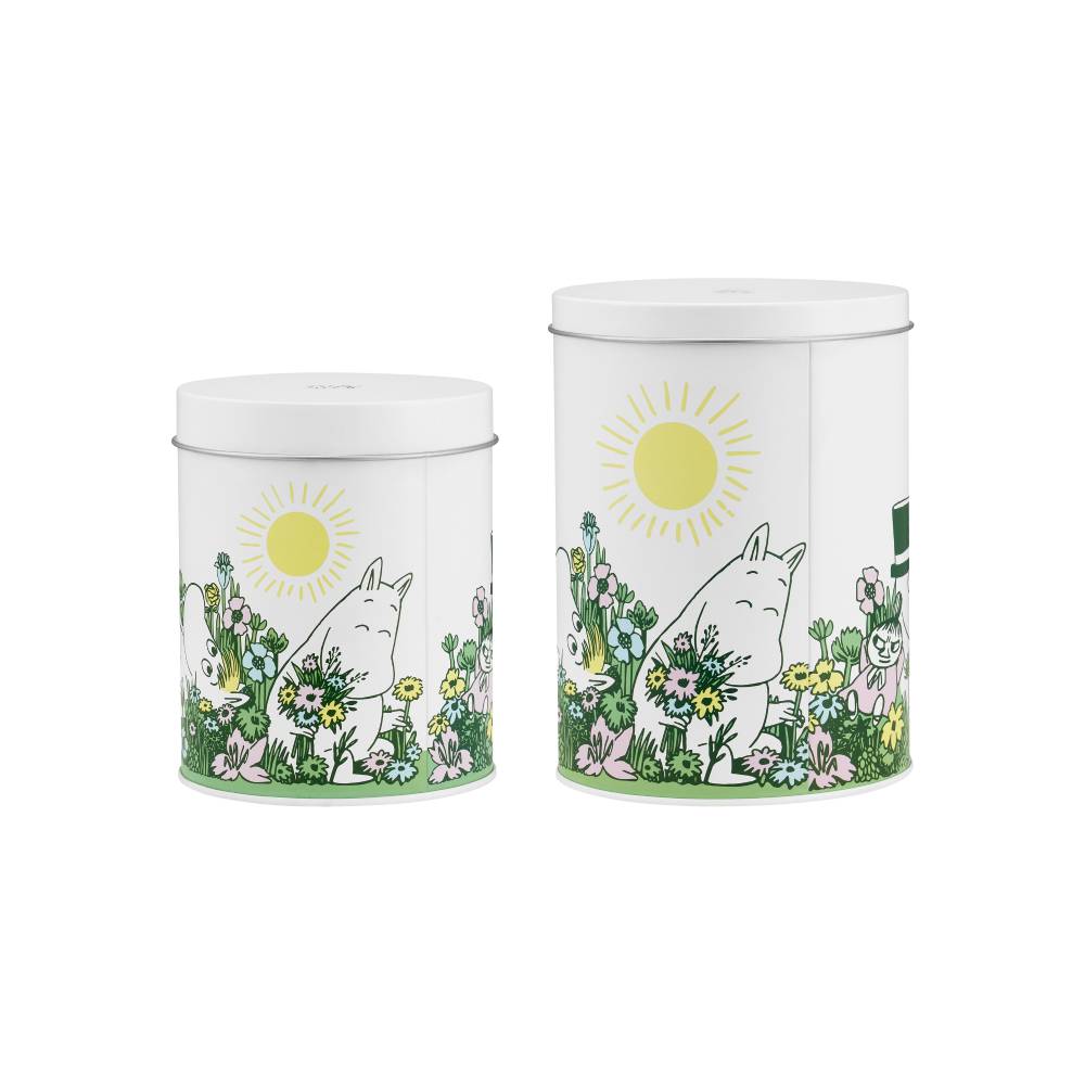 Moomin Garden Jars White 2-set - The Official Moomin Shop