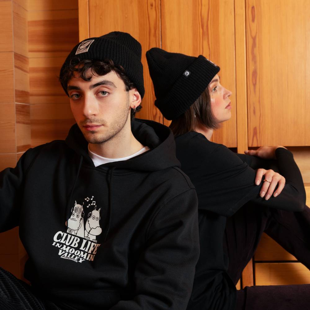 Moomin Club Life Hoodie Black - The Official Moomin Shop