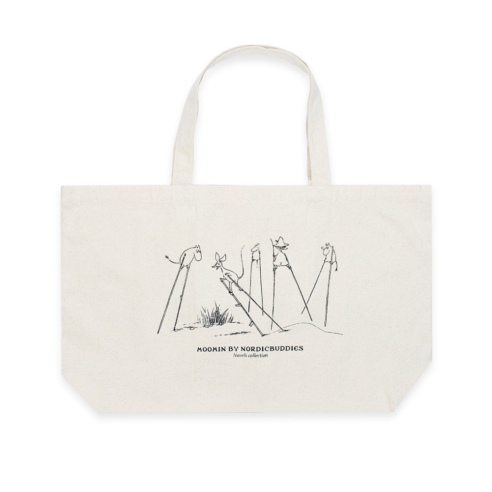 Moomin Novels Collection Tote Bag XL White - The Official Moomin Shop