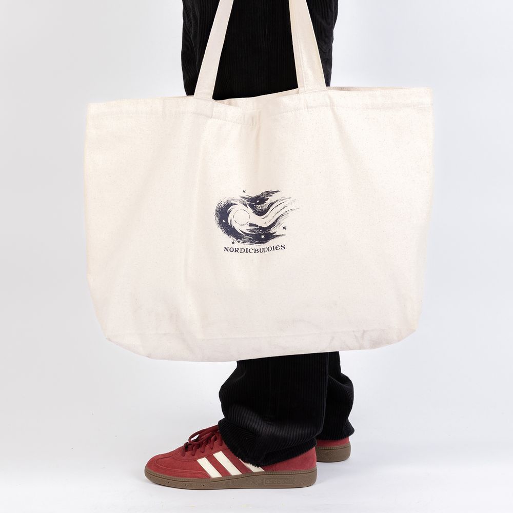 Moomin Comet Stilts Tote Bag XL White - The Official Moomin Shop