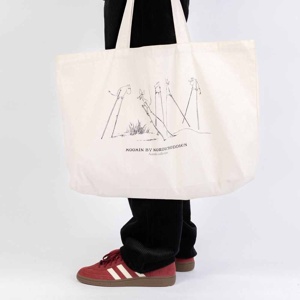 Moomin Novels Collection Tote Bag XL White - The Official Moomin Shop