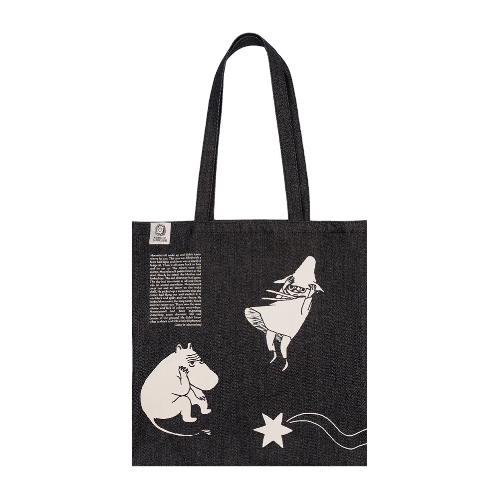 Moomin Comet Tote Bag Denim Black - The Official Moomin Shop