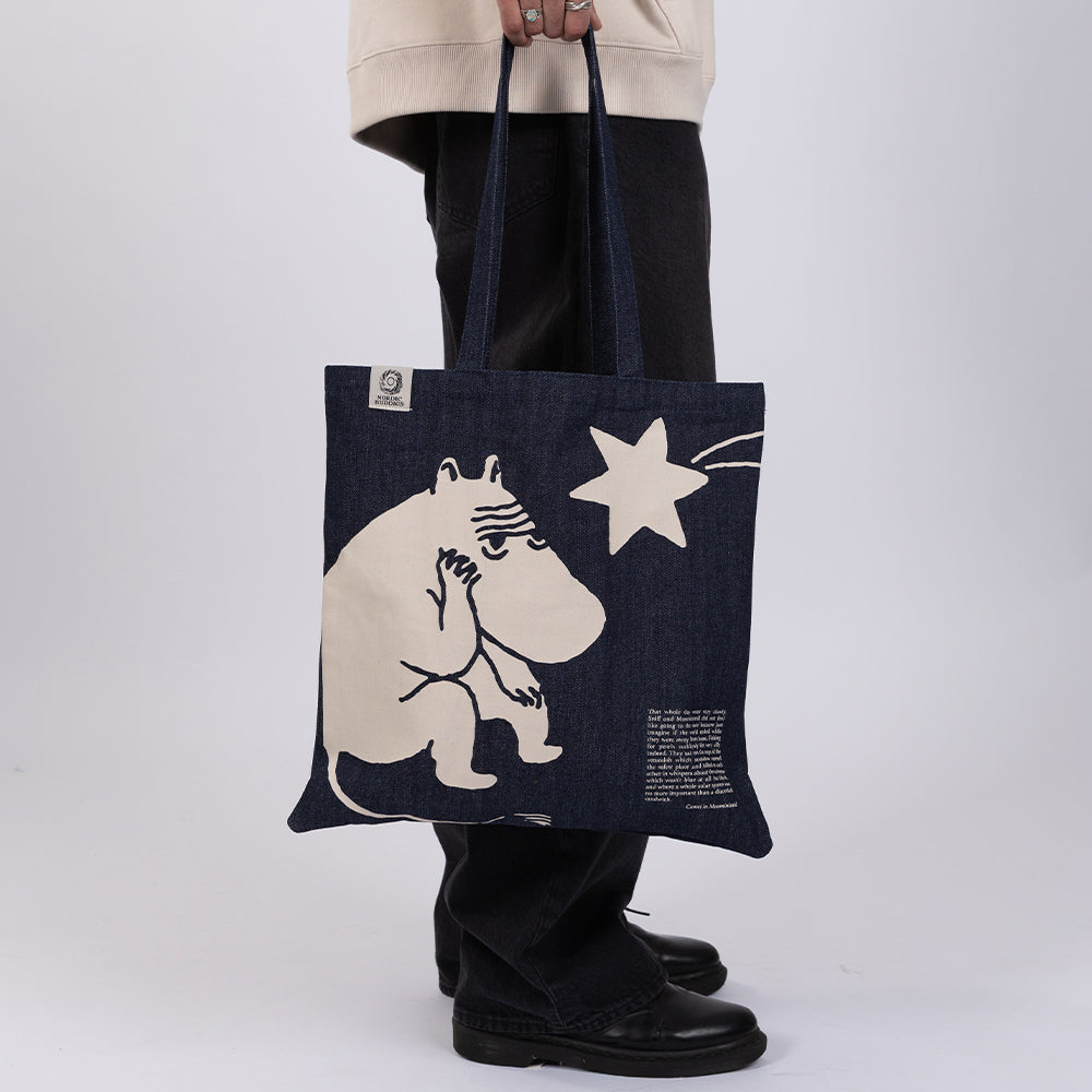 Moomin Comet Tote Bag Denim Blue - The Official Moomin Shop