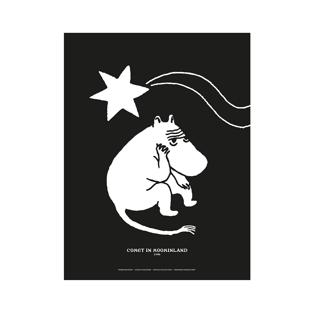Moomin Comet Moomintroll Poster Black - The Official Moomin Shop