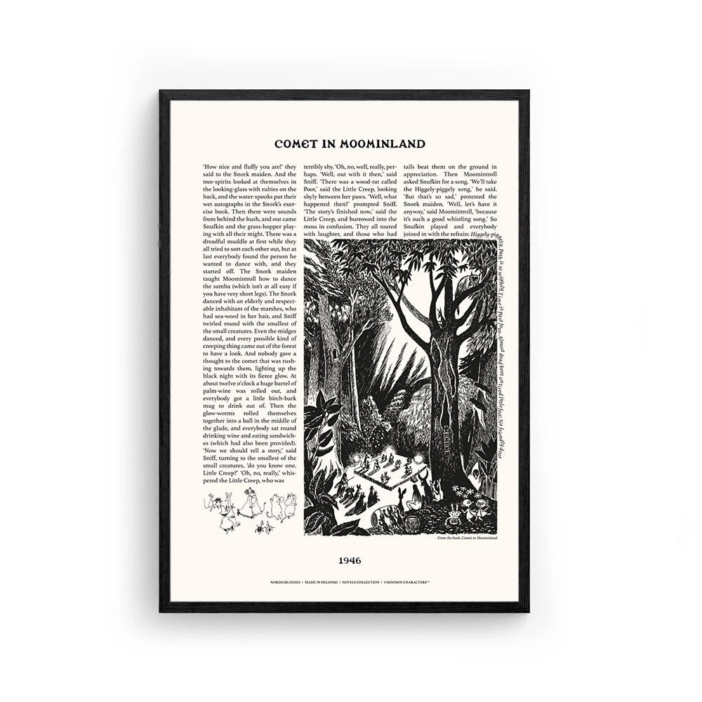 Moomin Novels Collection Poster Beige - The Official Moomin Shop