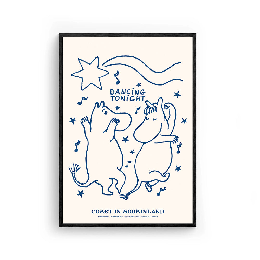 Moomin Comet Dance Poster White - The Official Moomin Shop