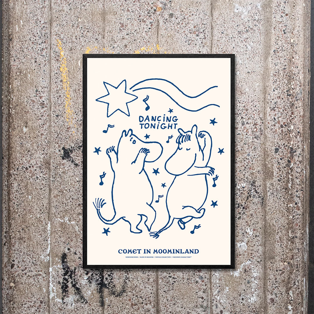 Moomin Comet Dance Poster White - The Official Moomin Shop