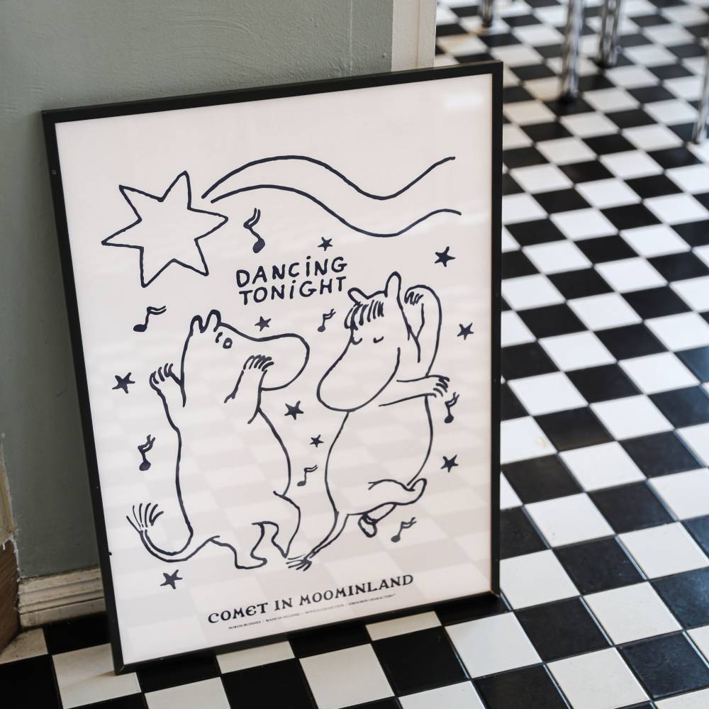 Moomin Comet Dance Poster White - The Official Moomin Shop