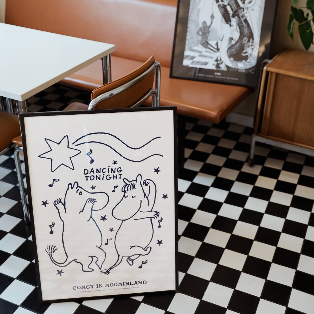 Moomin Comet Dance Poster White - The Official Moomin Shop