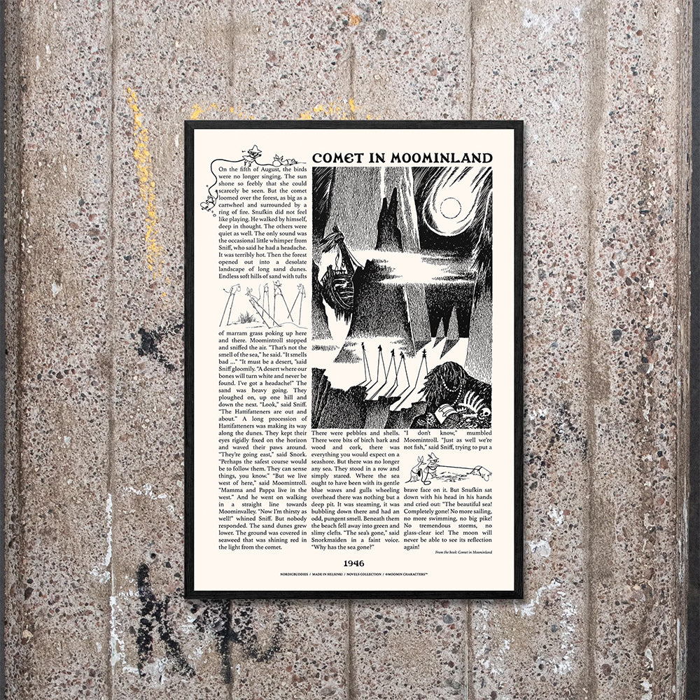 Moomin Comet Poster White - The Official Moomin Shop
