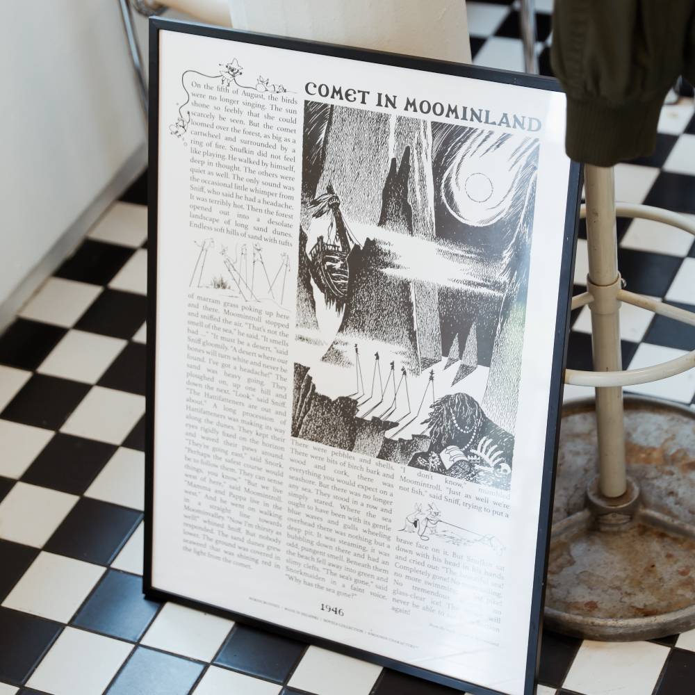 Moomin Comet Poster White - The Official Moomin Shop