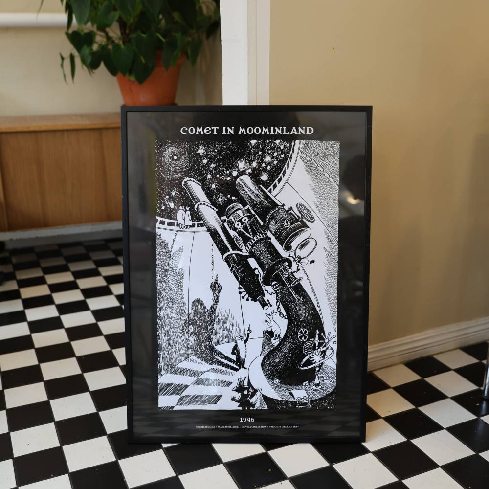 Moomin Comet Observatory Poster Black - The Official Moomin Shop
