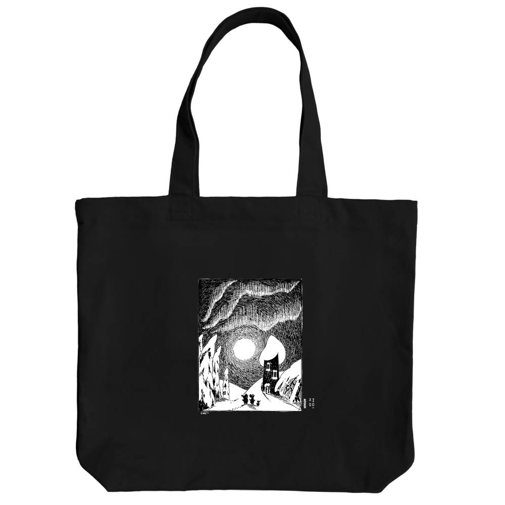 Moomin Magical Winter Tote Bag Black - The Official Moomin Shop