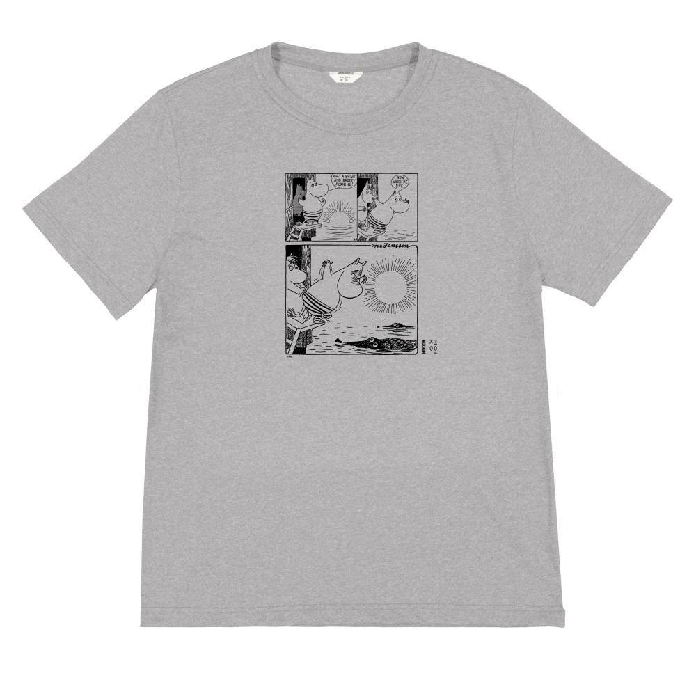 Moomin Morning Swim T-shirt Gray - The Official Moomin Shop