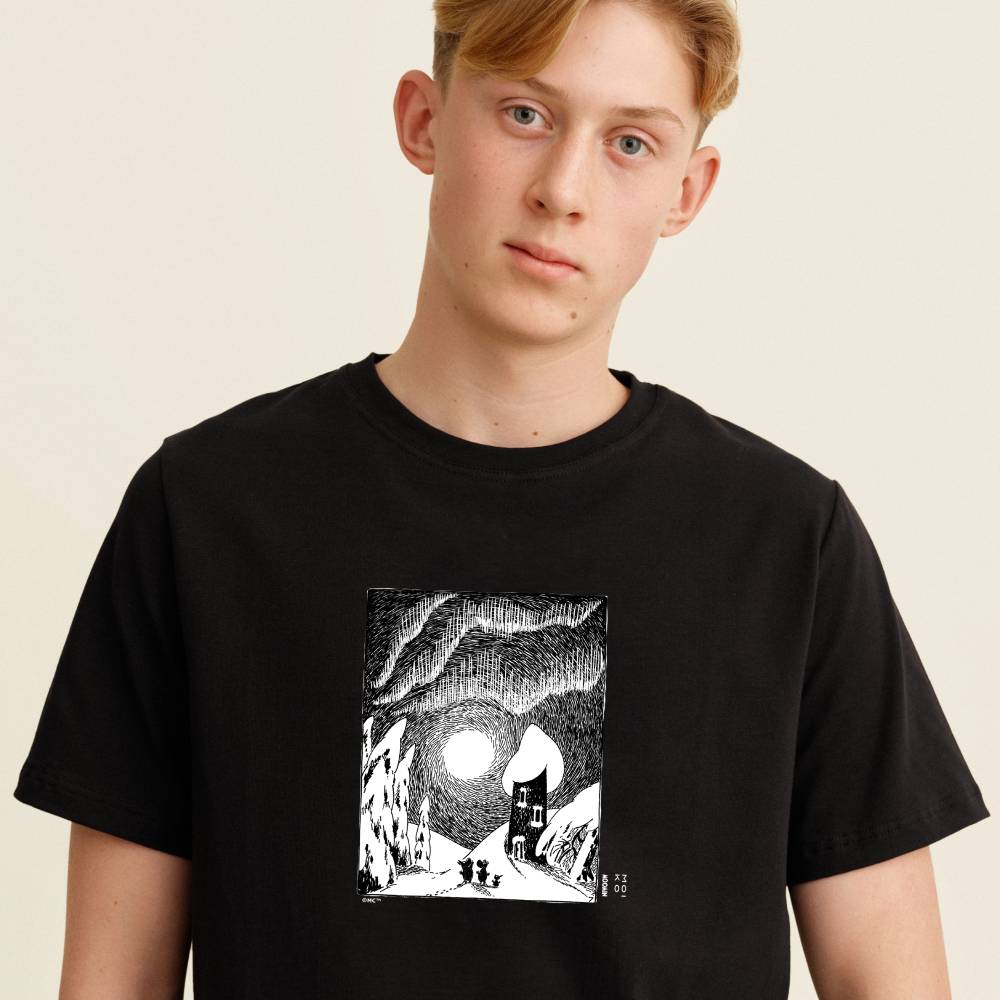 Moomin Magical Winter T-shirt Black - The Official Moomin Shop