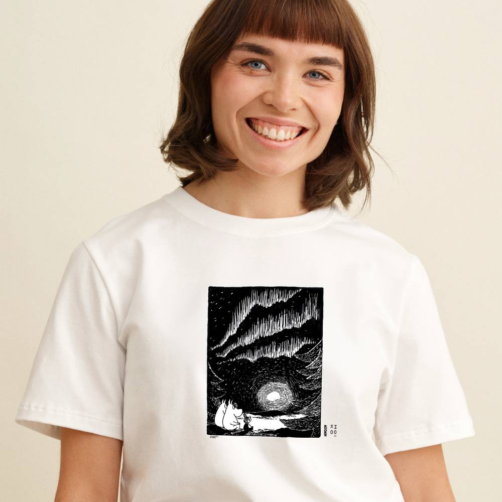 Moomin Northern Lights T-shirt White - The Official Moomin Shop