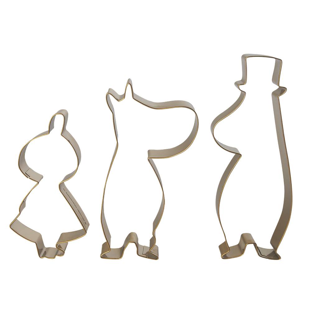 Moomin Winter Cookie Cutter Gold 3pcs - The Official Moomin Shop