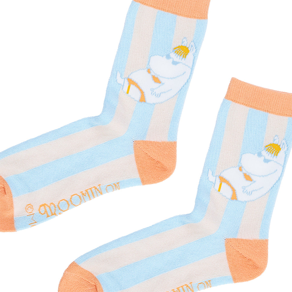 Moomin Riviera Socks Retro 36-42 Blue - The Official Moomin Shop
