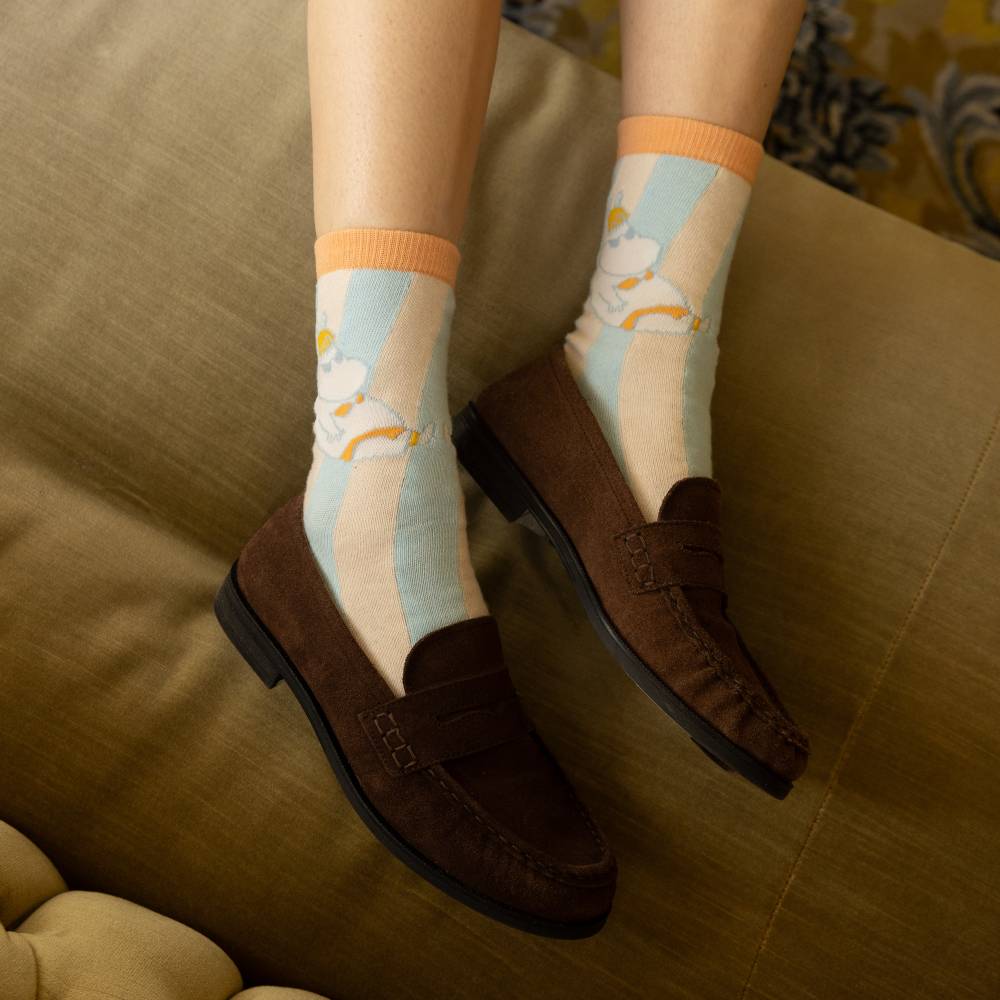 Moomin Riviera Socks Retro 36-42 Blue - The Official Moomin Shop