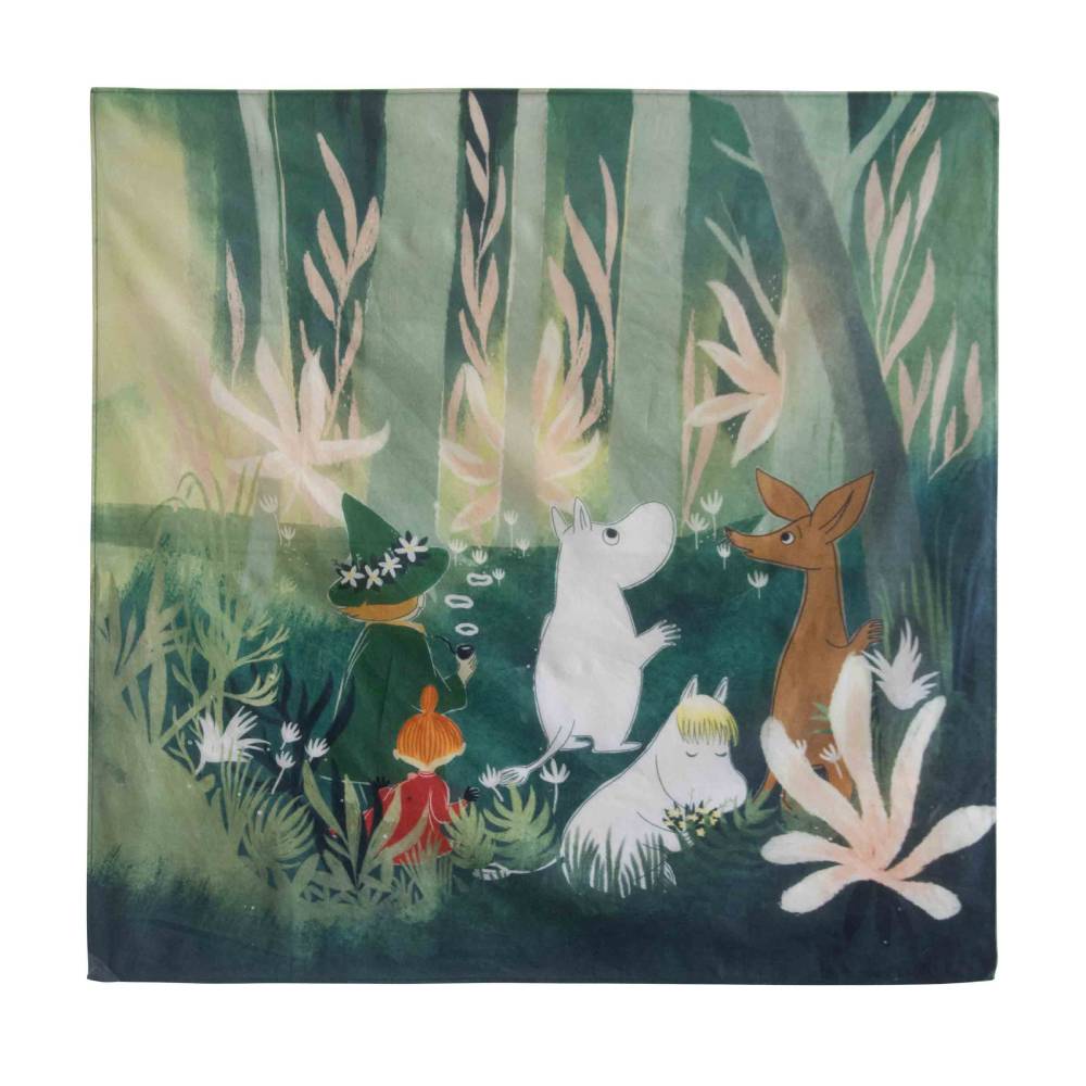 Moomin Family Cotton Scarf Green - The Official Moomin Shop