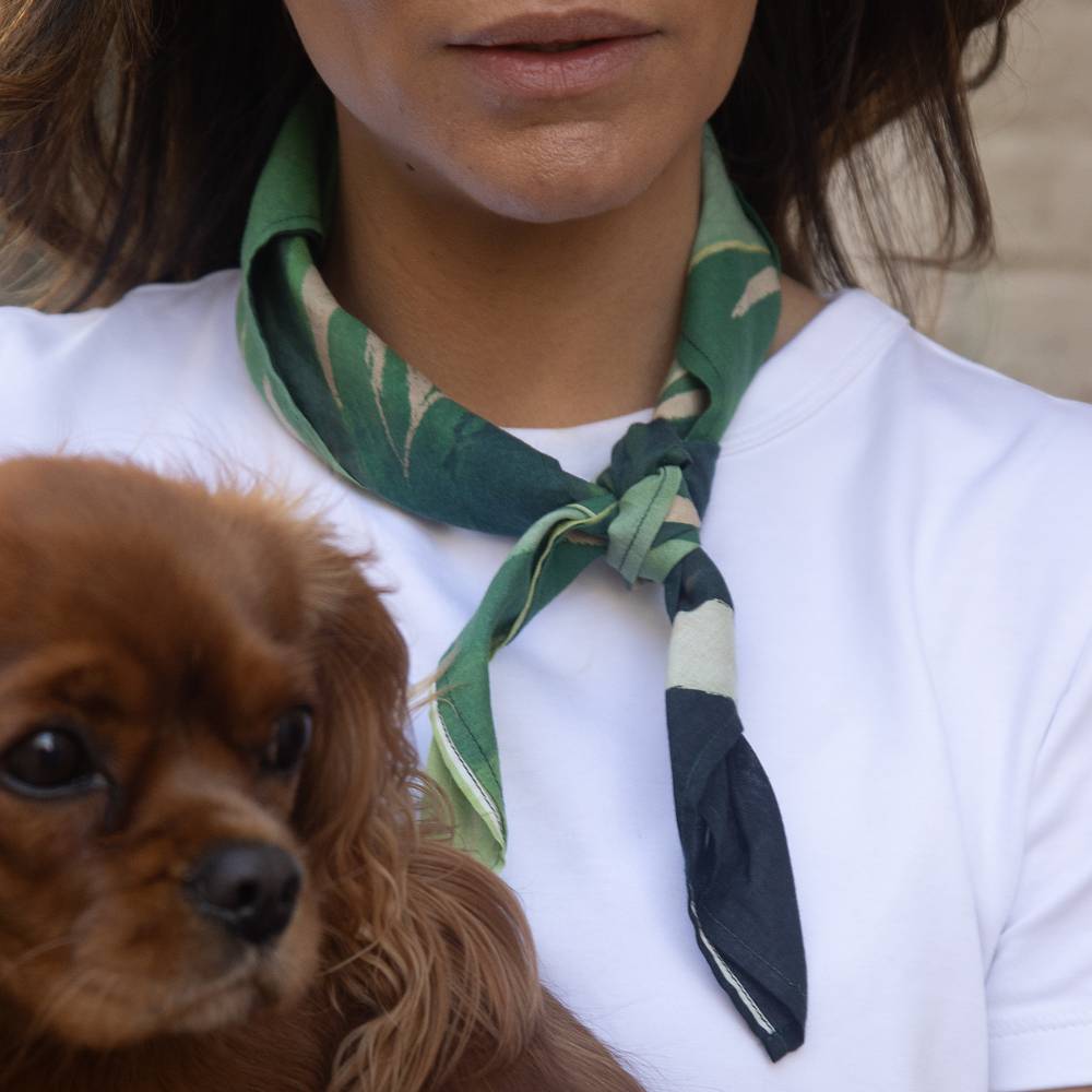 Moomin Family Cotton Scarf Green - The Official Moomin Shop