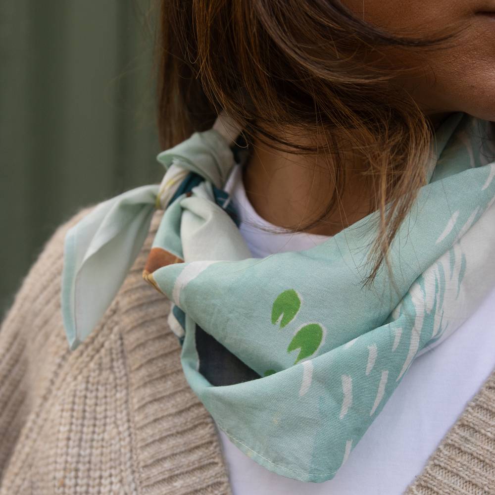 Moomin Imagine Cotton Scarf Green - The Official Moomin Shop