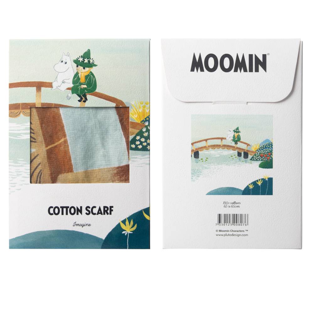 Moomin Imagine Cotton Scarf Green - The Official Moomin Shop