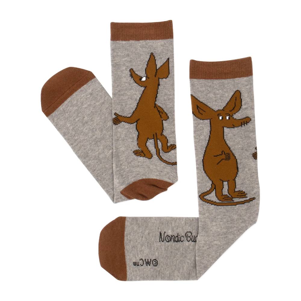 Moomin Sniff Socks Grey 40-45 - Nordicbuddies - The Official Moomin Shop