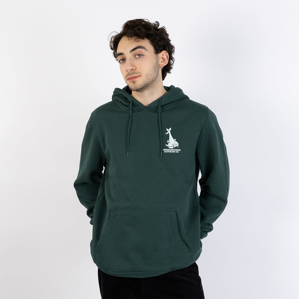 Sniff&#39;s Business Hoodie Darkgreen - The Official Moomin Shop