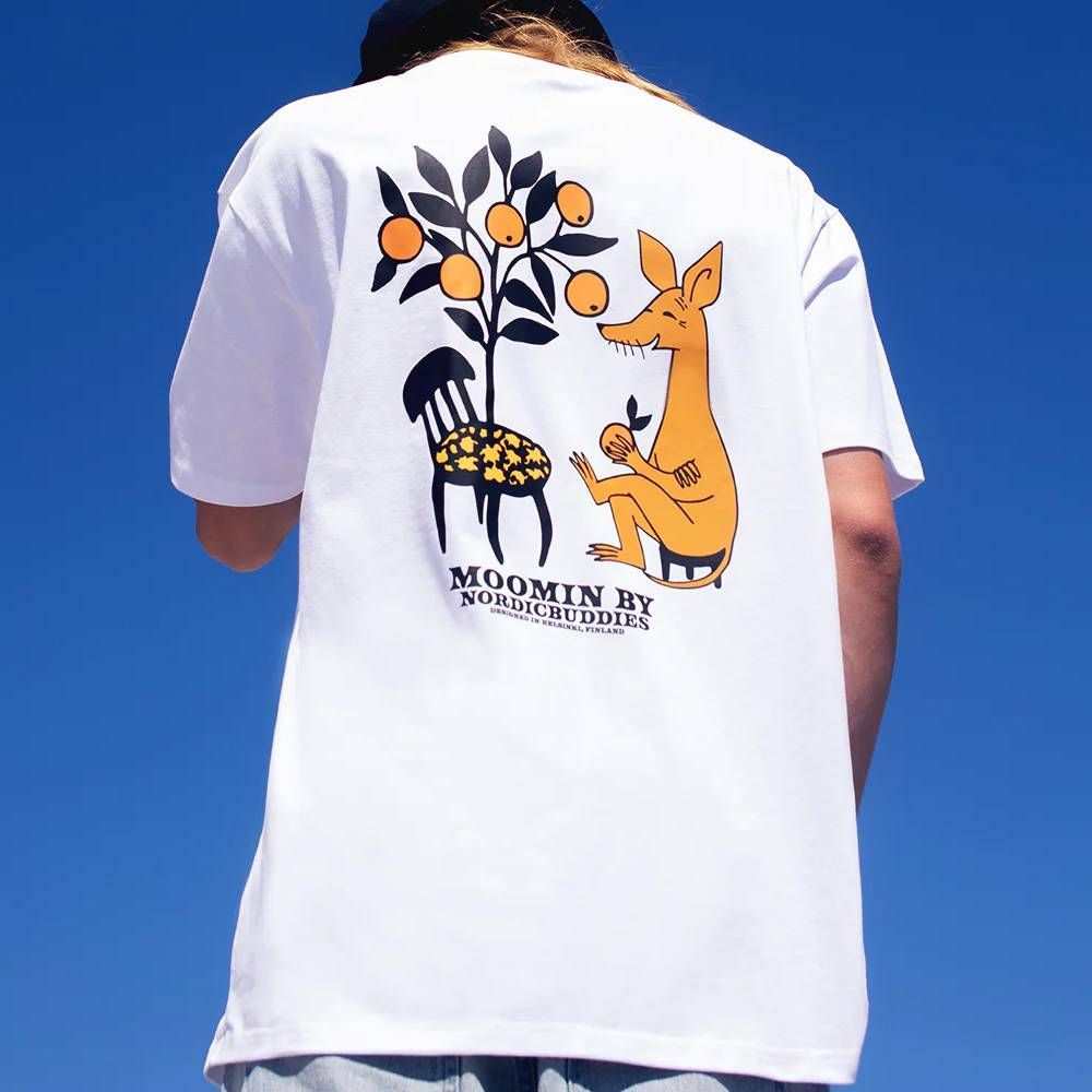 Sniff Orange Tree T-shirt White - Nordicbuddies - The Official Moomin Shop