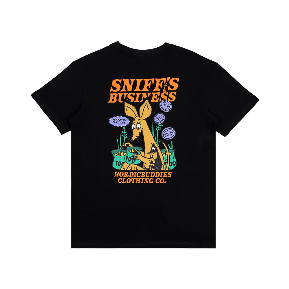 Sniff's Business T-shirt Unisex Black - The Official Moomin Shop