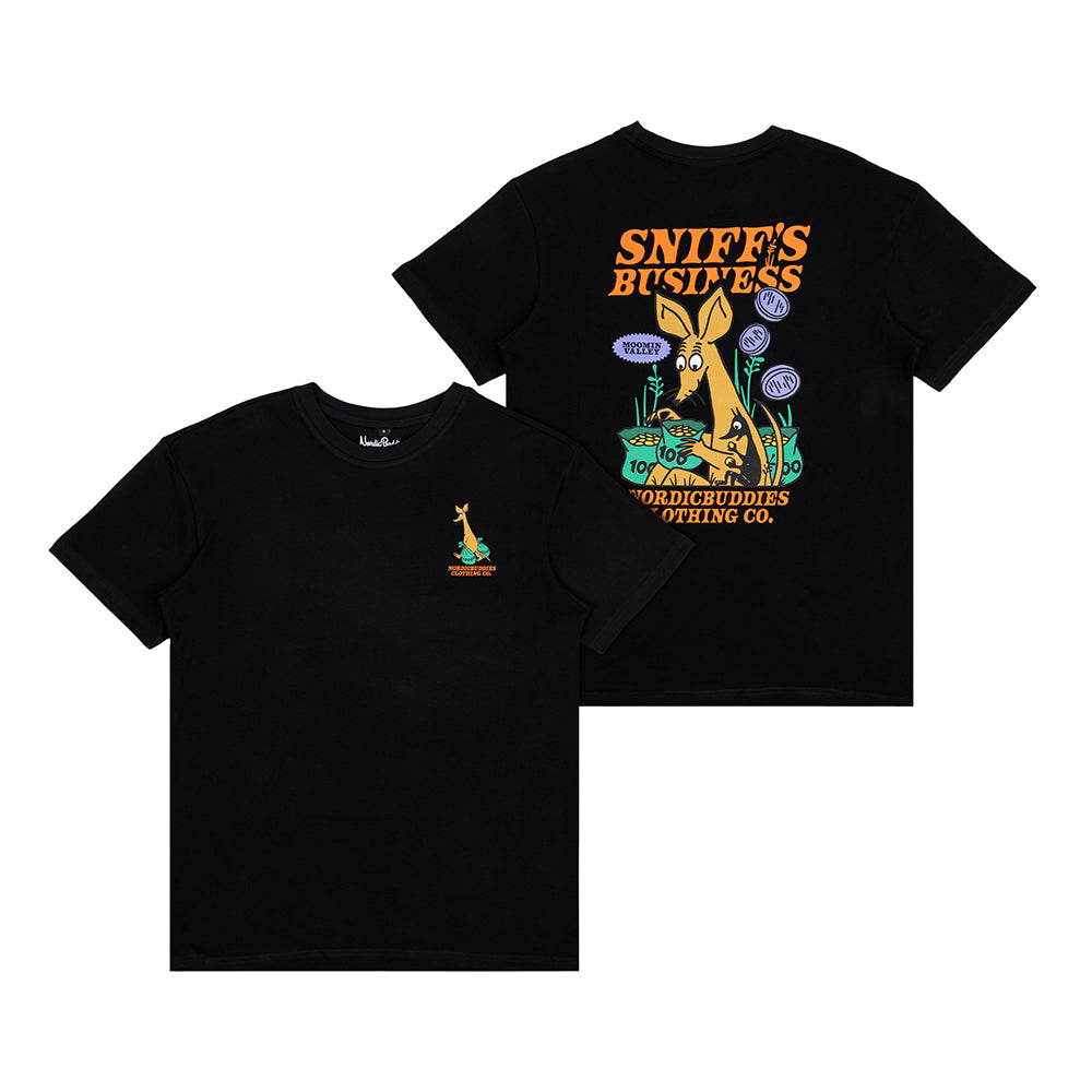 Sniff's Business T-shirt Unisex Black - The Official Moomin Shop