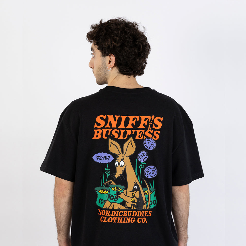 Sniff's Business T-shirt Unisex Black - The Official Moomin Shop