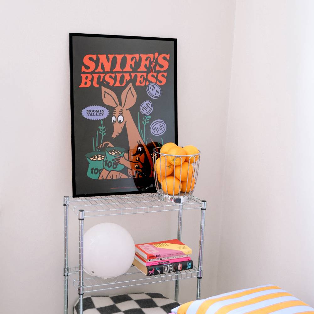 Sniff's Business Poster Black - The Official Moomin Shop
