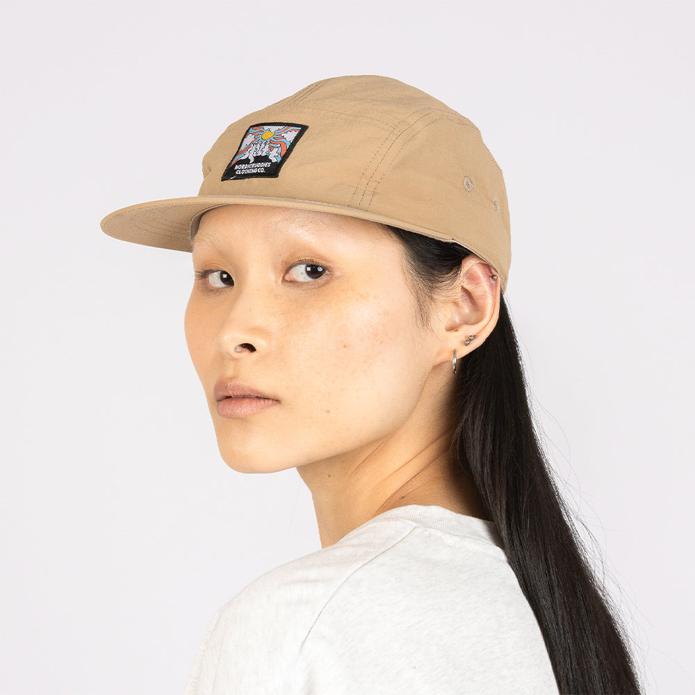 Hattifatteners 5-Panel Nylon Cap Beige - Nordicbuddies - The Official Moomin Shop