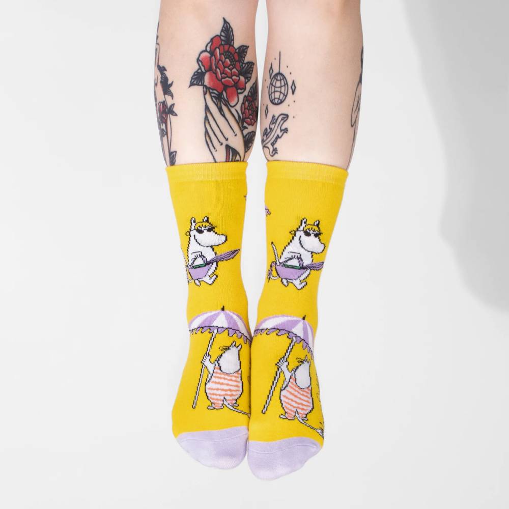 Snorkmaiden Socks Yellow 36-42 - Nordicbuddies - The Official Moomin Shop