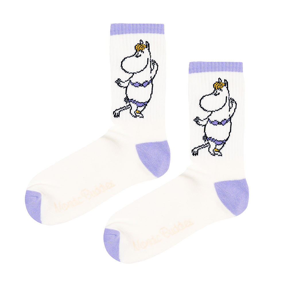 Snorkmaiden Bikini Retro Socks 36-42 Whitelilac - The Official Moomin Shop