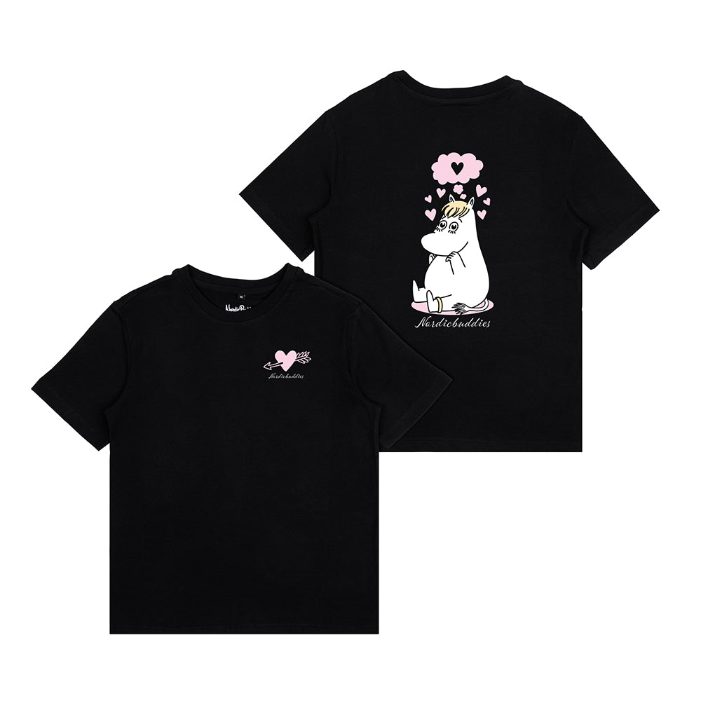 Moomins Love T-Shirt Ladies Black - The Official Moomin Shop