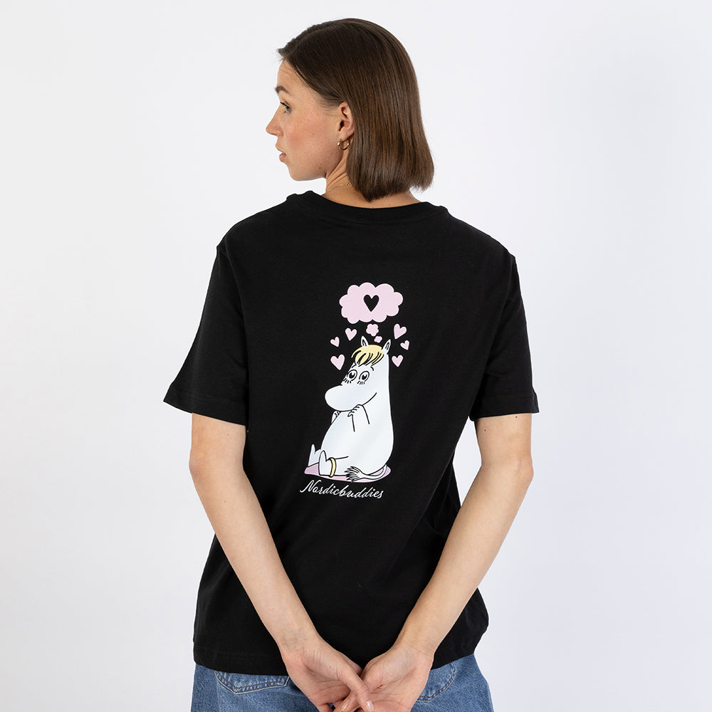 Moomins Love T-Shirt Ladies Black - The Official Moomin Shop