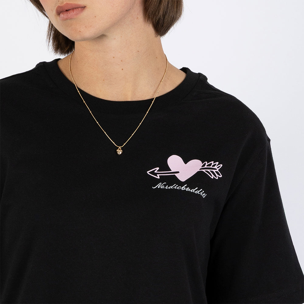 Moomins Love T-Shirt Ladies Black - The Official Moomin Shop