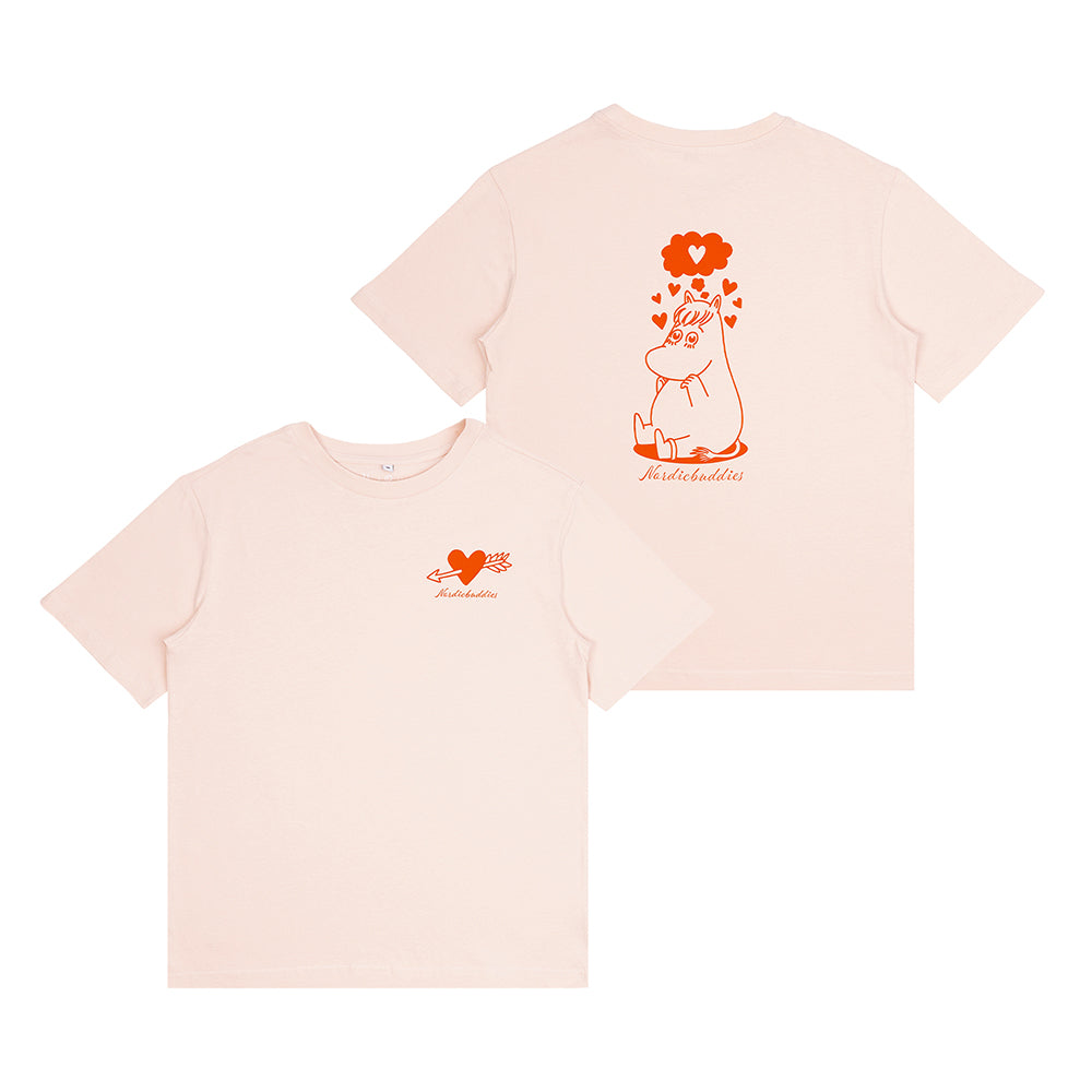 Moomins Love T-Shirt Ladies Pink - The Official Moomin Shop