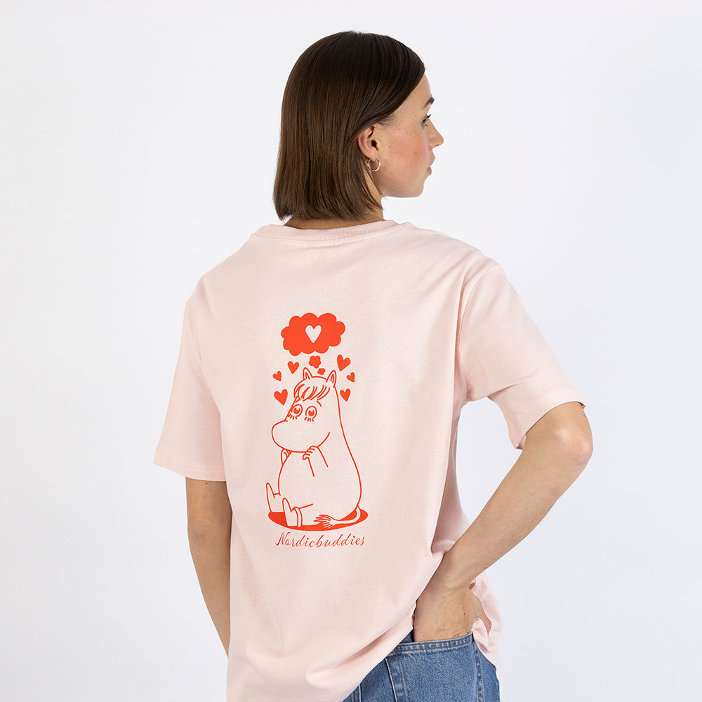 Moomins Love T-Shirt Ladies Pink - The Official Moomin Shop