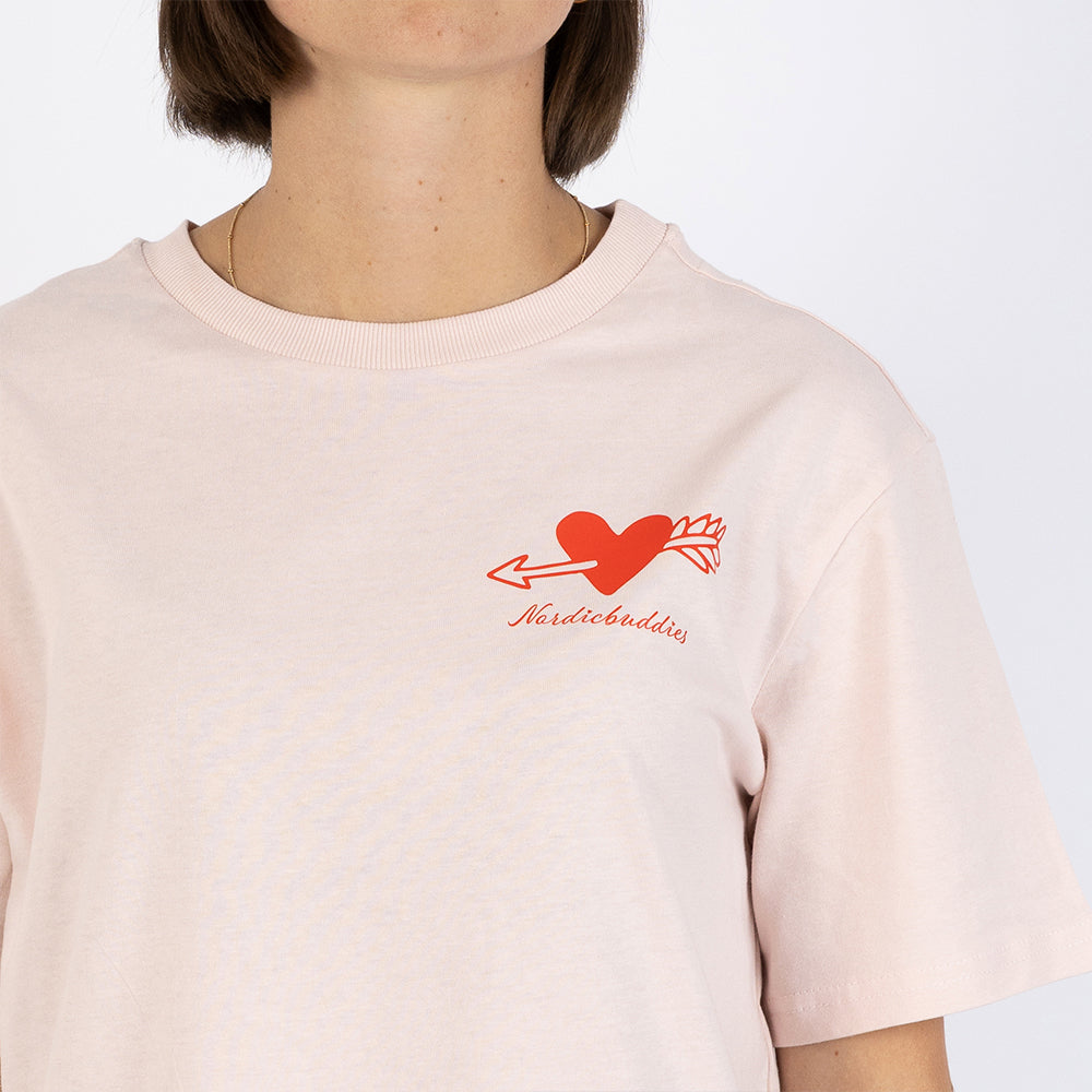 Moomins Love T-Shirt Ladies Pink - The Official Moomin Shop