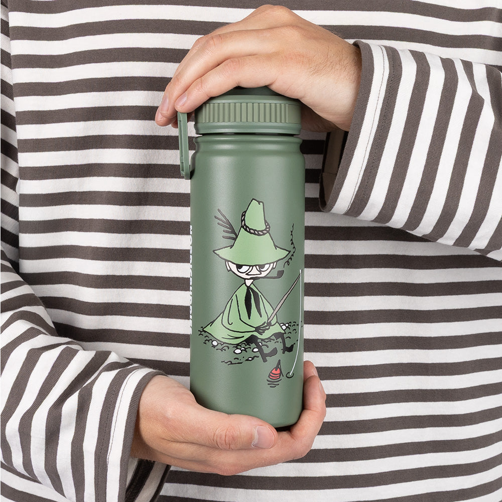 Snufkin Thermal Bottle 550ml Green - The Official Moomin Shop