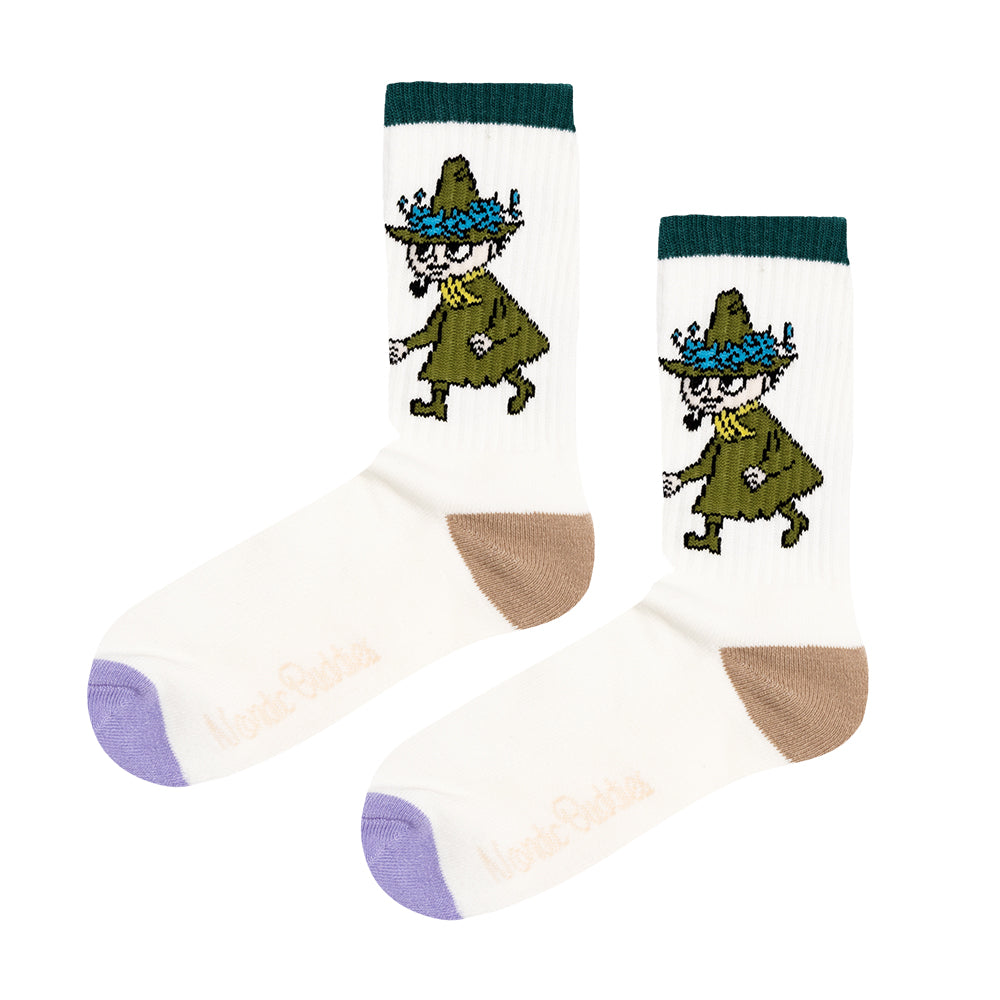 Snufkin Retro Socks 36-42 White - The Official Moomin Shop